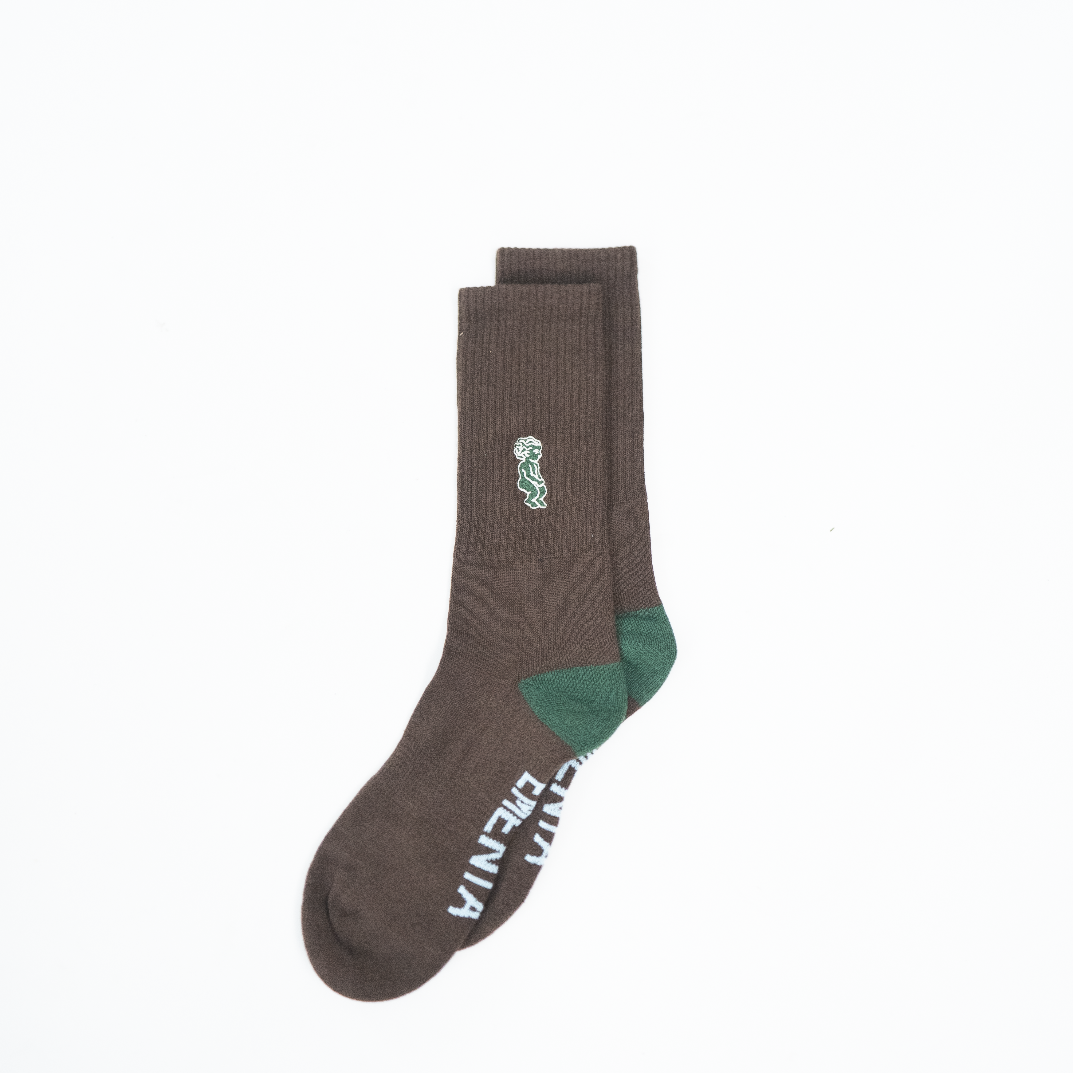Not Alone Patch Socks Brown
