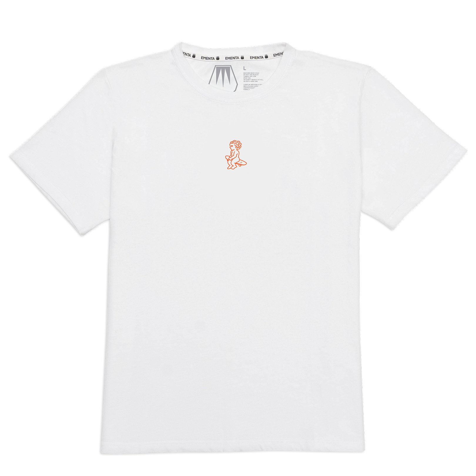 Baby Stamp T-Shirt White/Orange