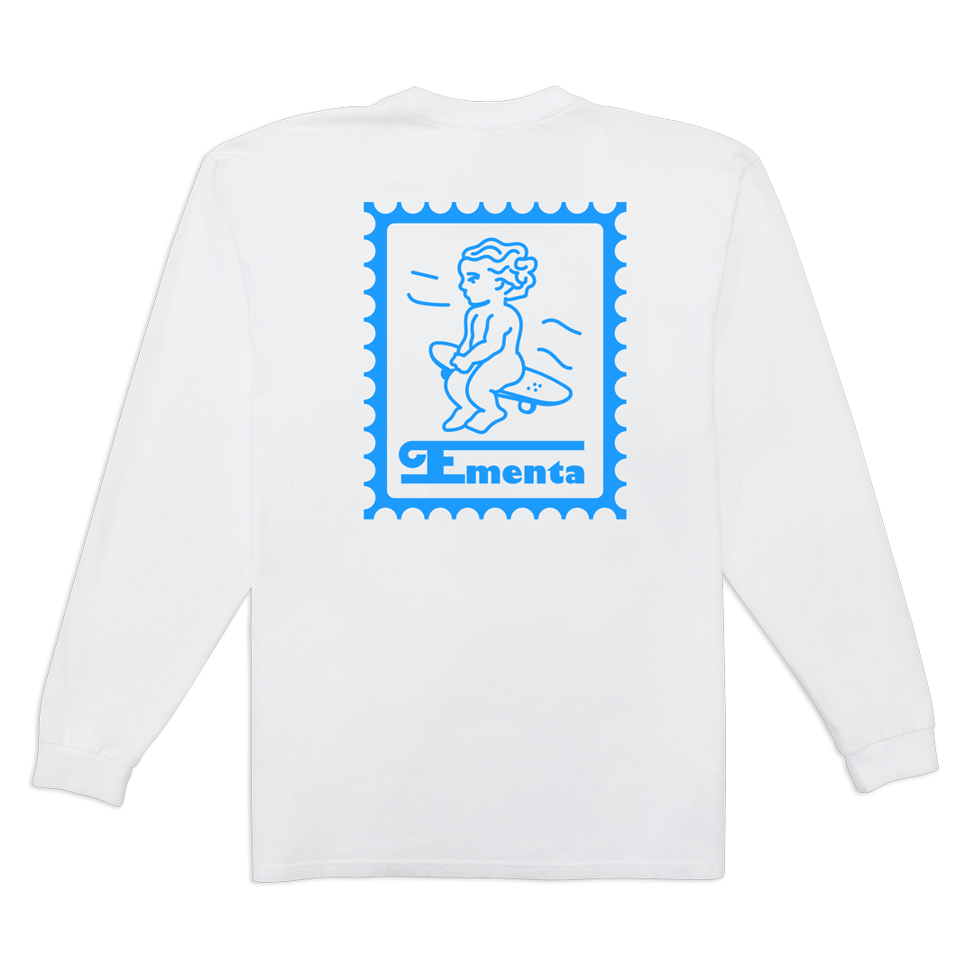 Baby Stamp Long Sleeve White