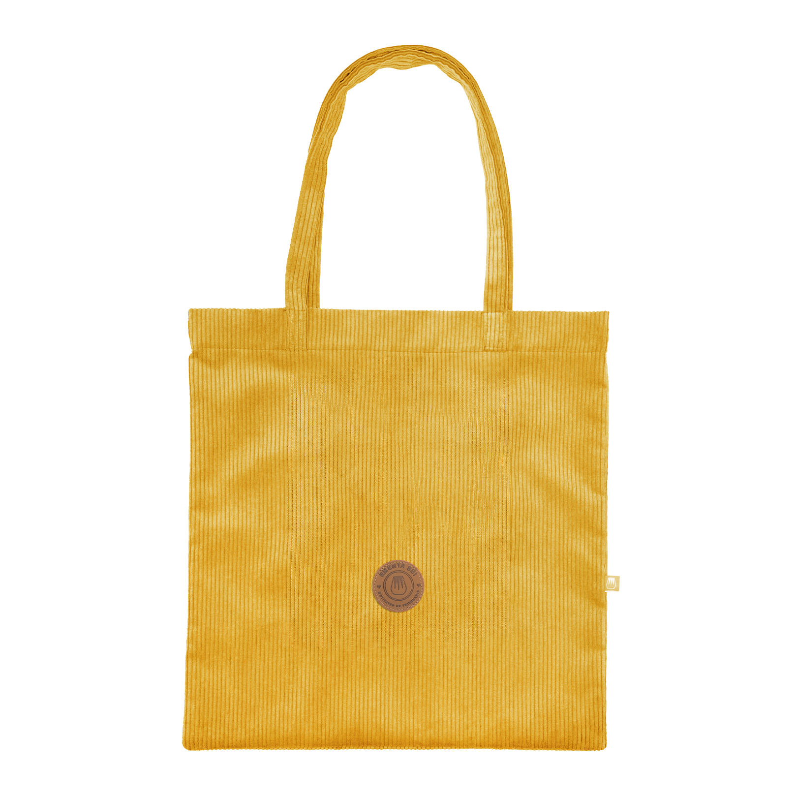 Patch Corduroy Tote Bag Yellow