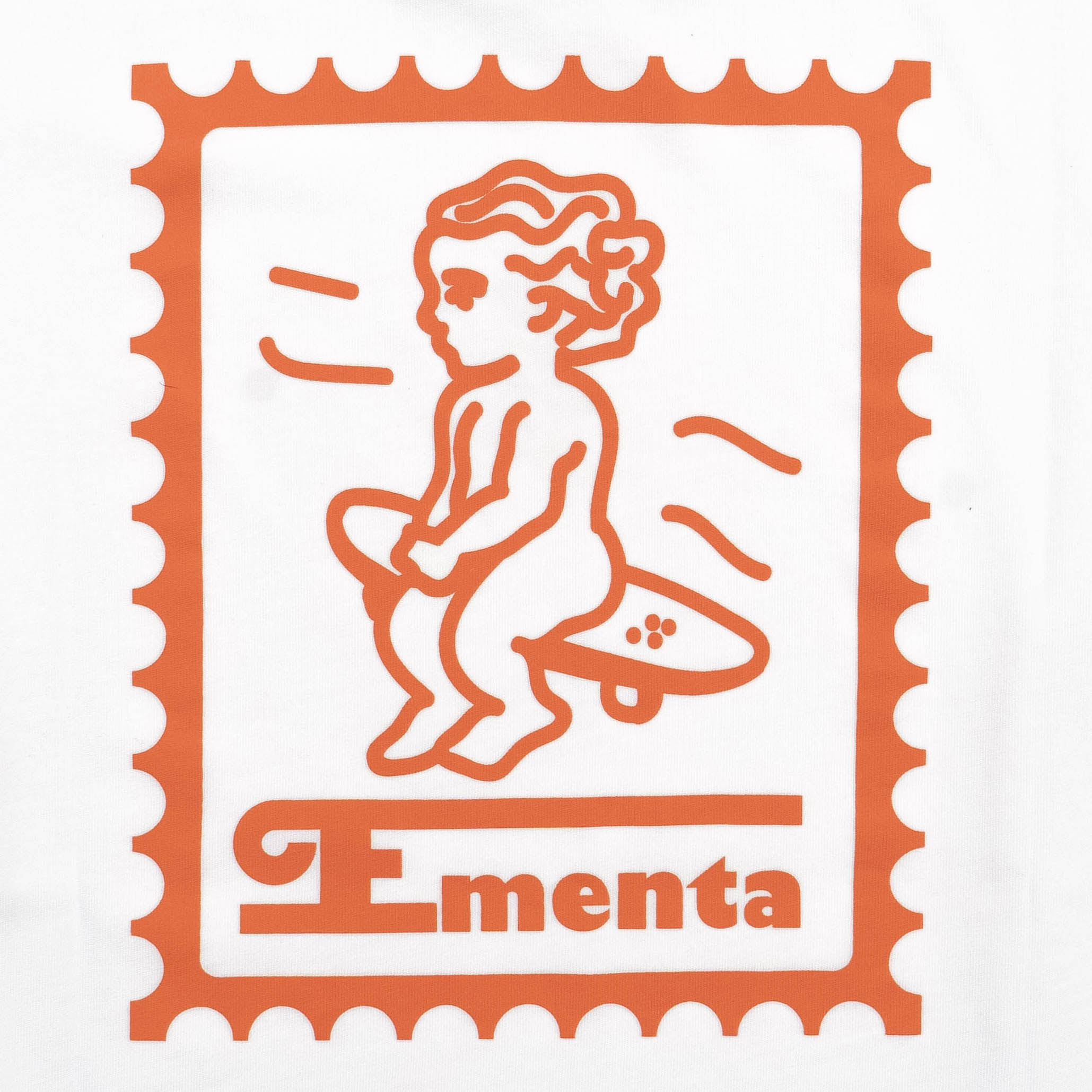 Baby Stamp T-Shirt White/Orange