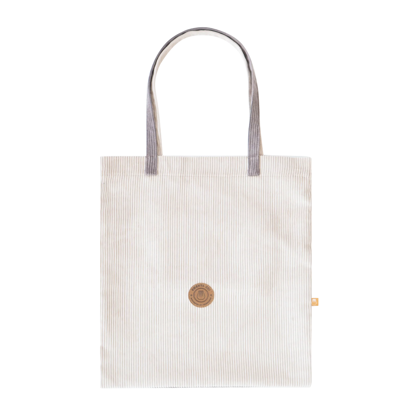 Candy Patch Corduroy Tote Bag Coffee/Off White
