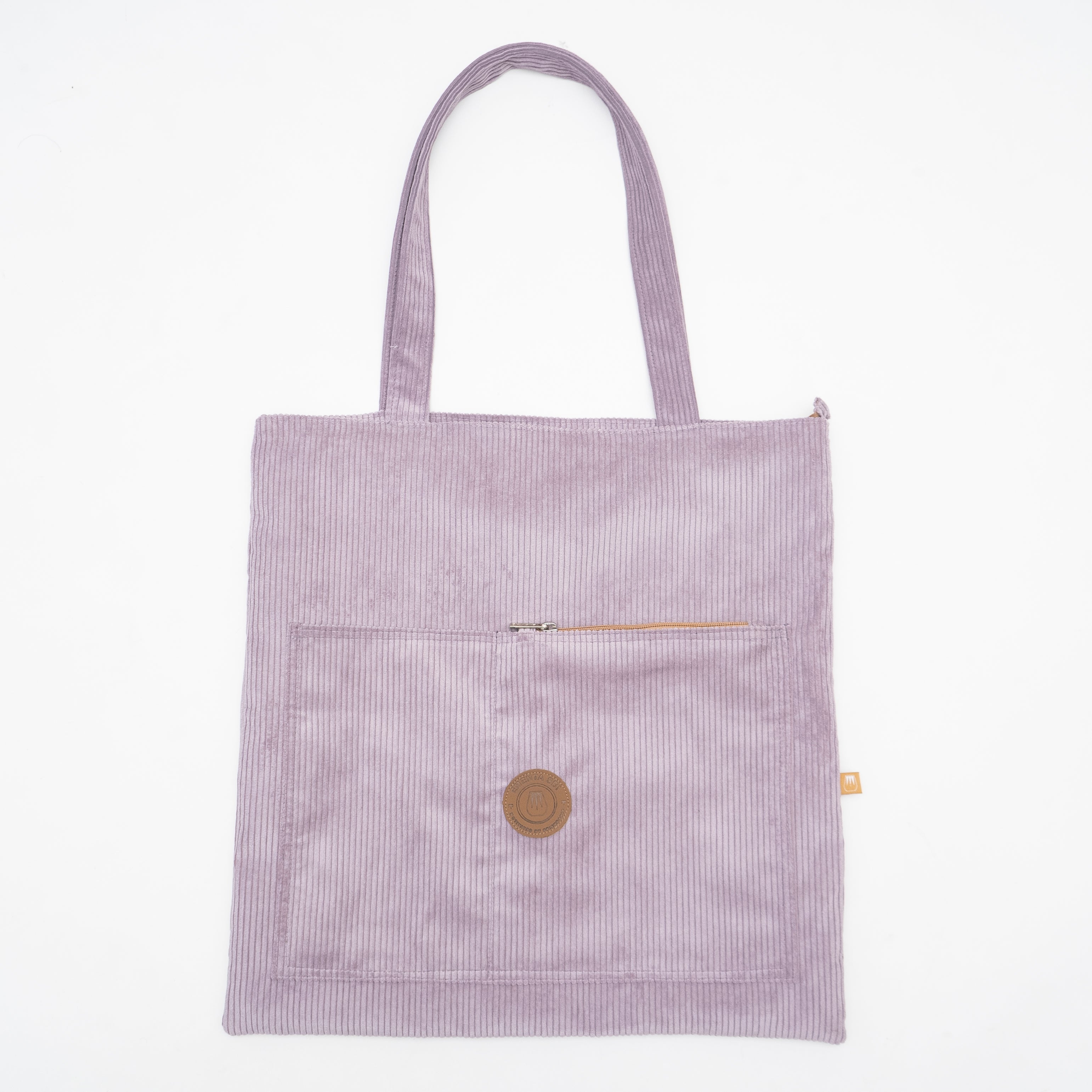 C'mon Patch Corduroy Tote Bag Purple