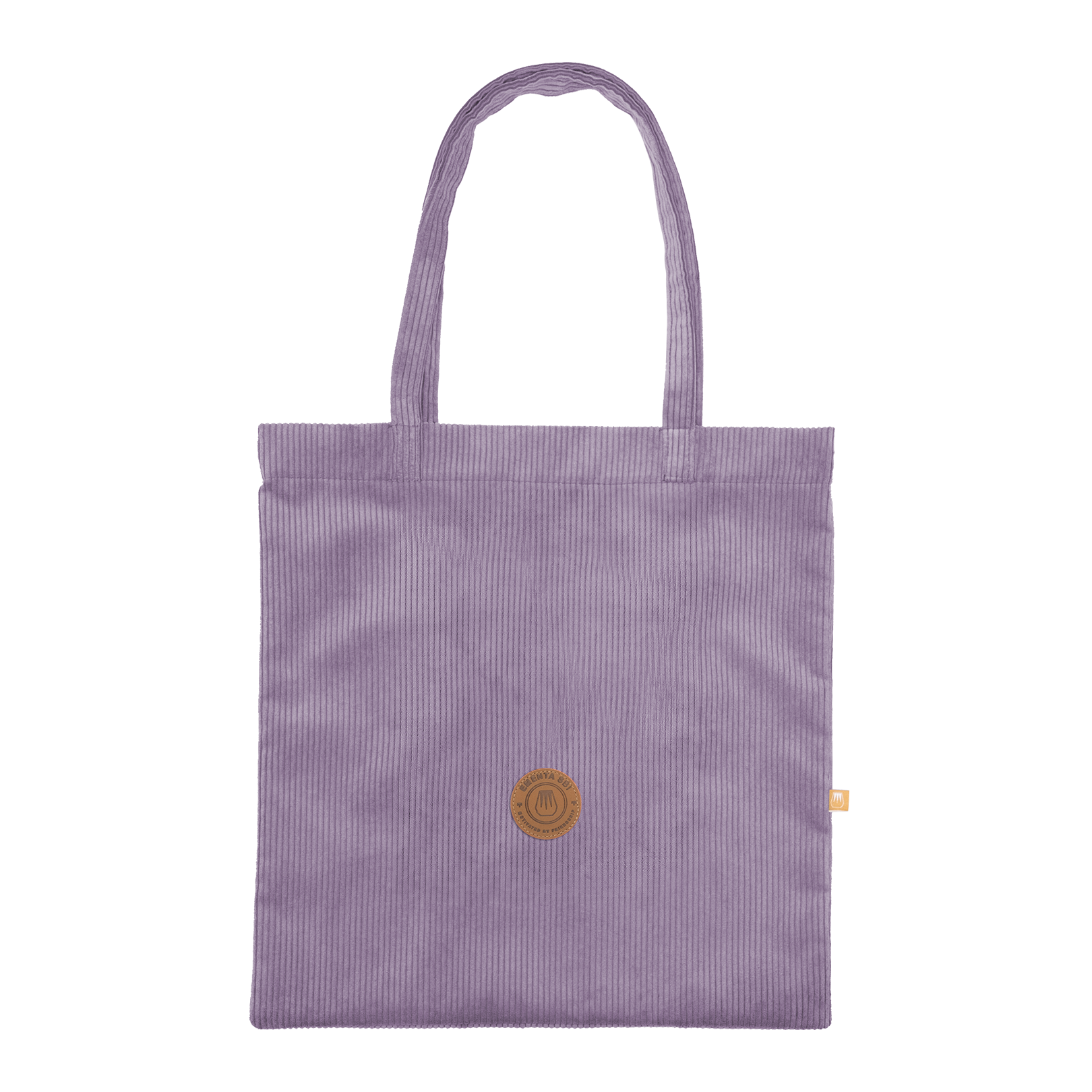 Patch Corduroy Tote Bag Purple