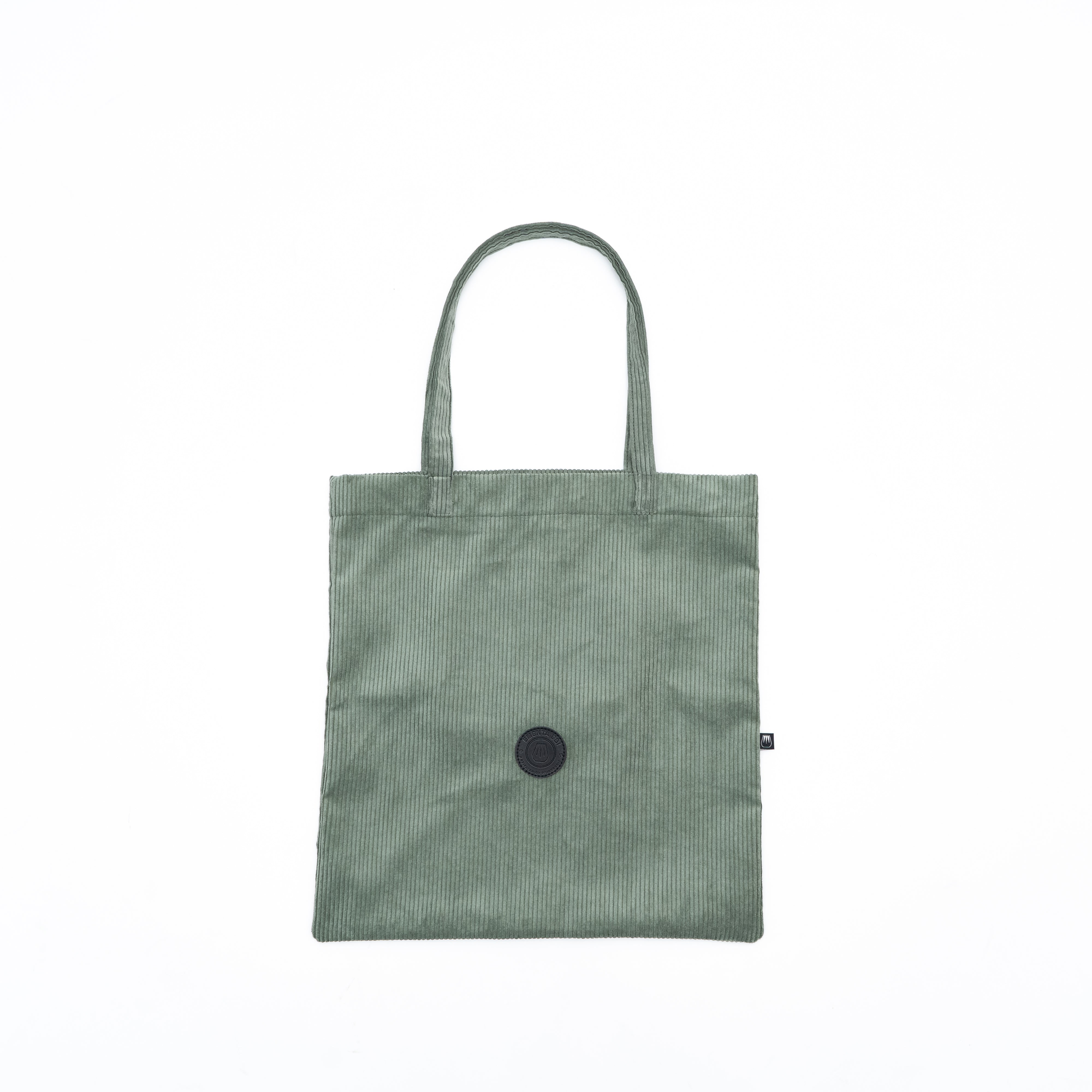 Patch Corduroy Tote Bag Green