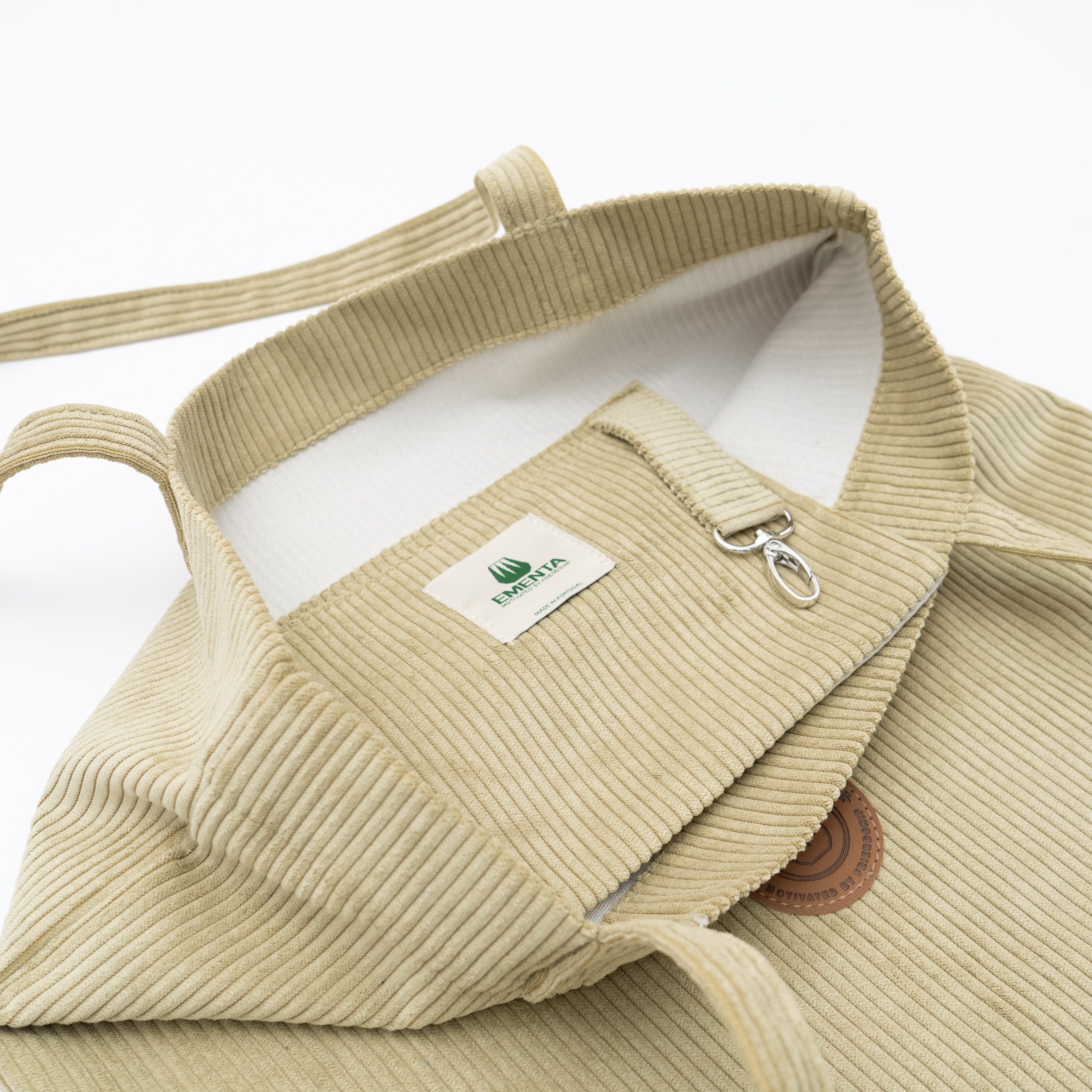 Patch Corduroy Tote Bag Lime