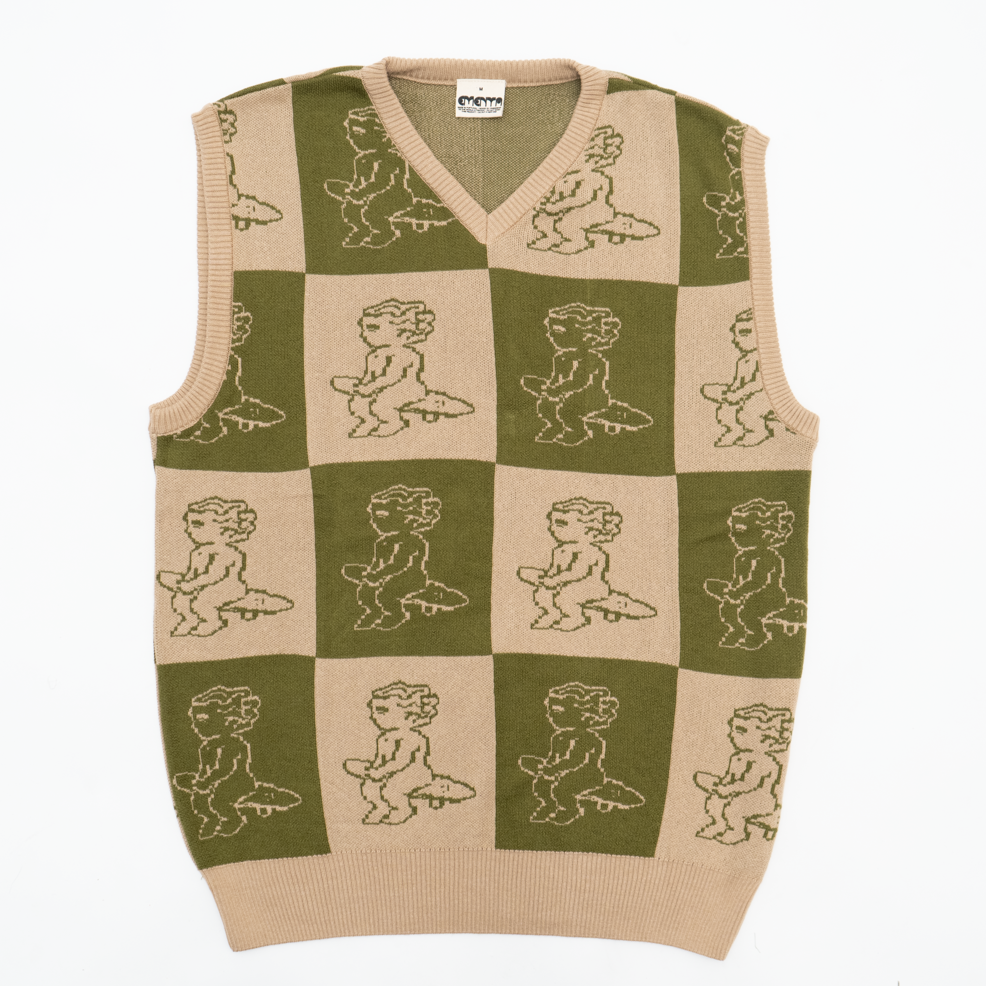Baby Chess Vest Green/Camel