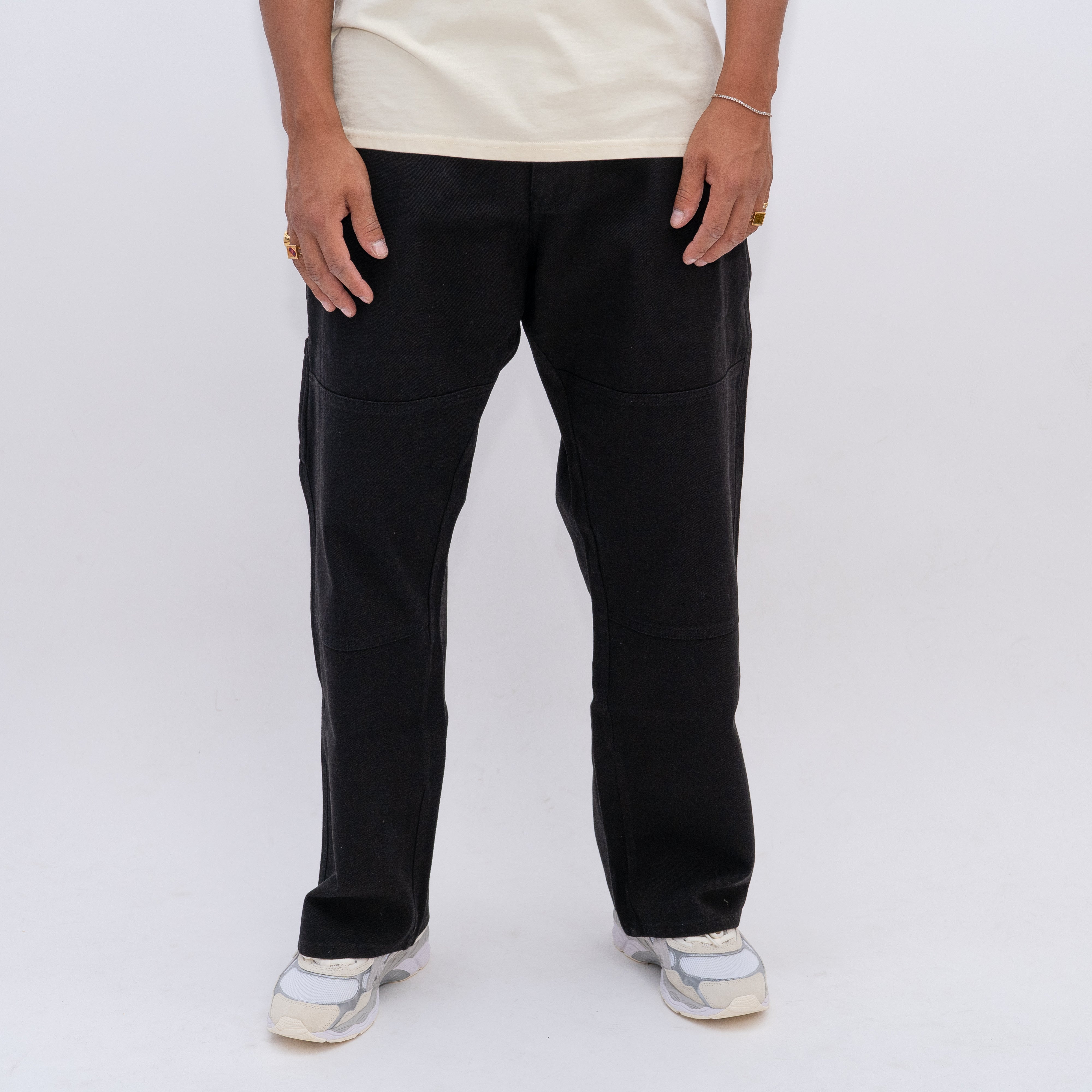 Kit Baby Twill Relaxed Fit Pants Black