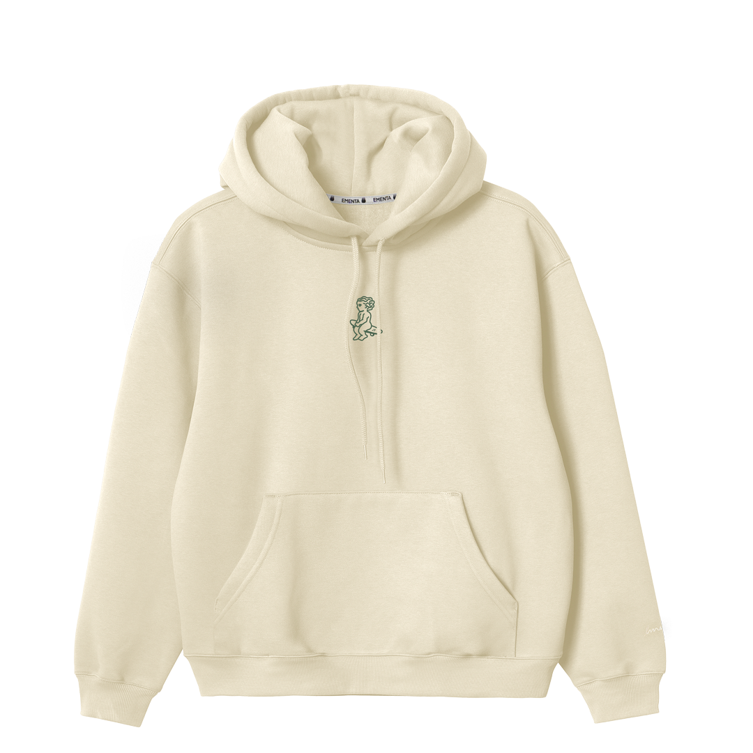 Baby Stamp Embossed Hoodie Off White/Green