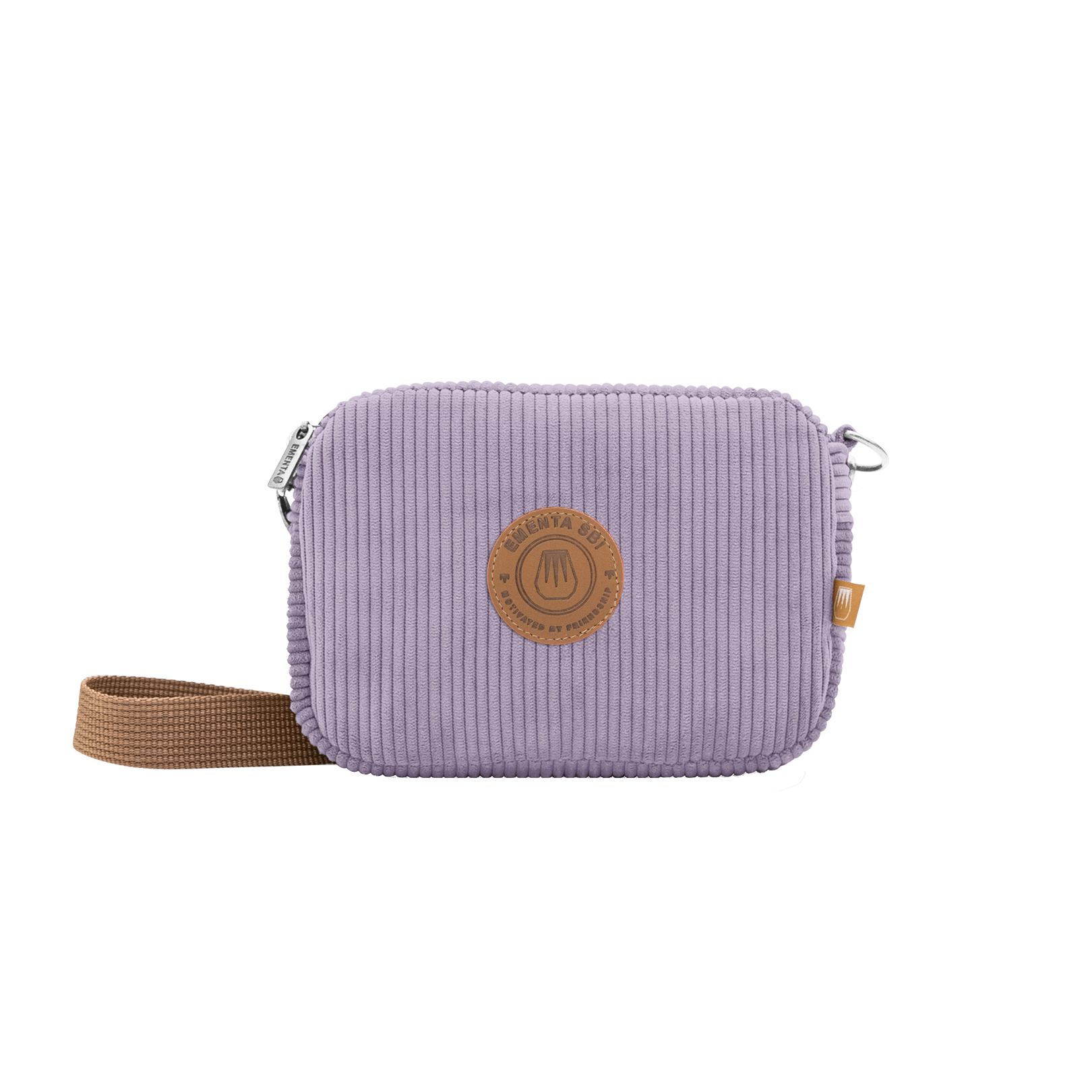 Fluffy Patch Corduroy Bag Purple