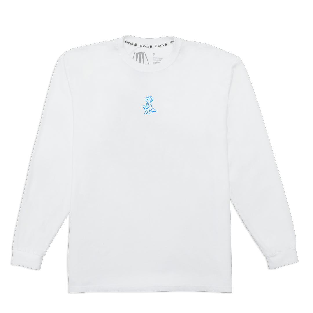 Baby Stamp Long Sleeve White