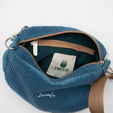 FLUFFY SIGNATURE CORDUROY BAG Navy