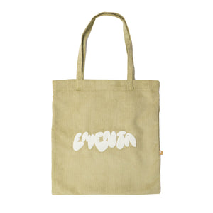 GRAFFITI CORDUROY TOTE BAG Lime