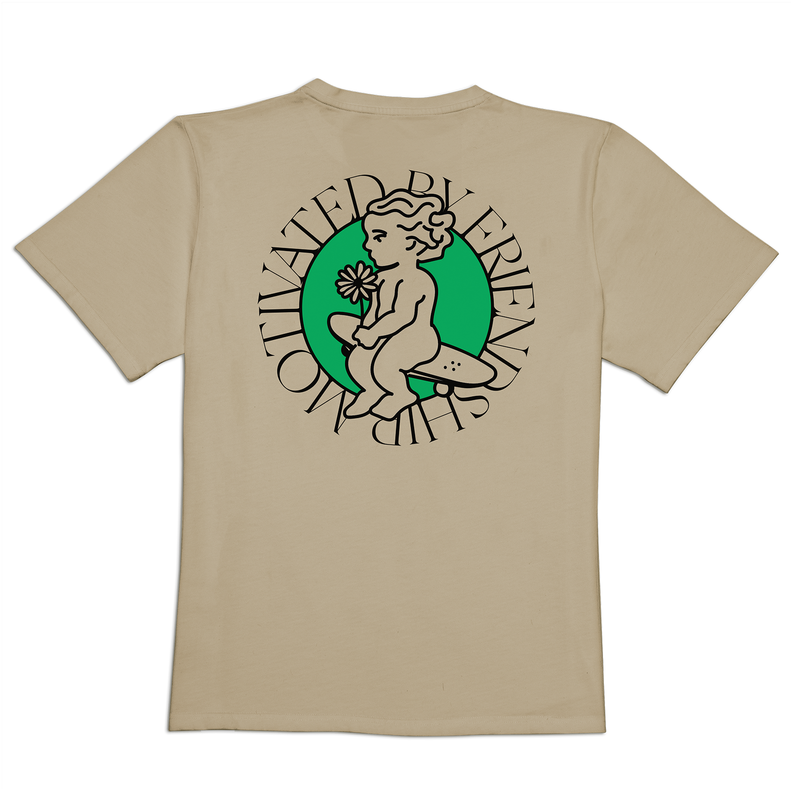 Baby Flower G-Fit T-Shirt Camel/Green