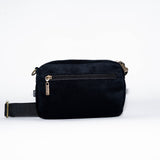 FLUFFY PATCH VELVET BAG Black