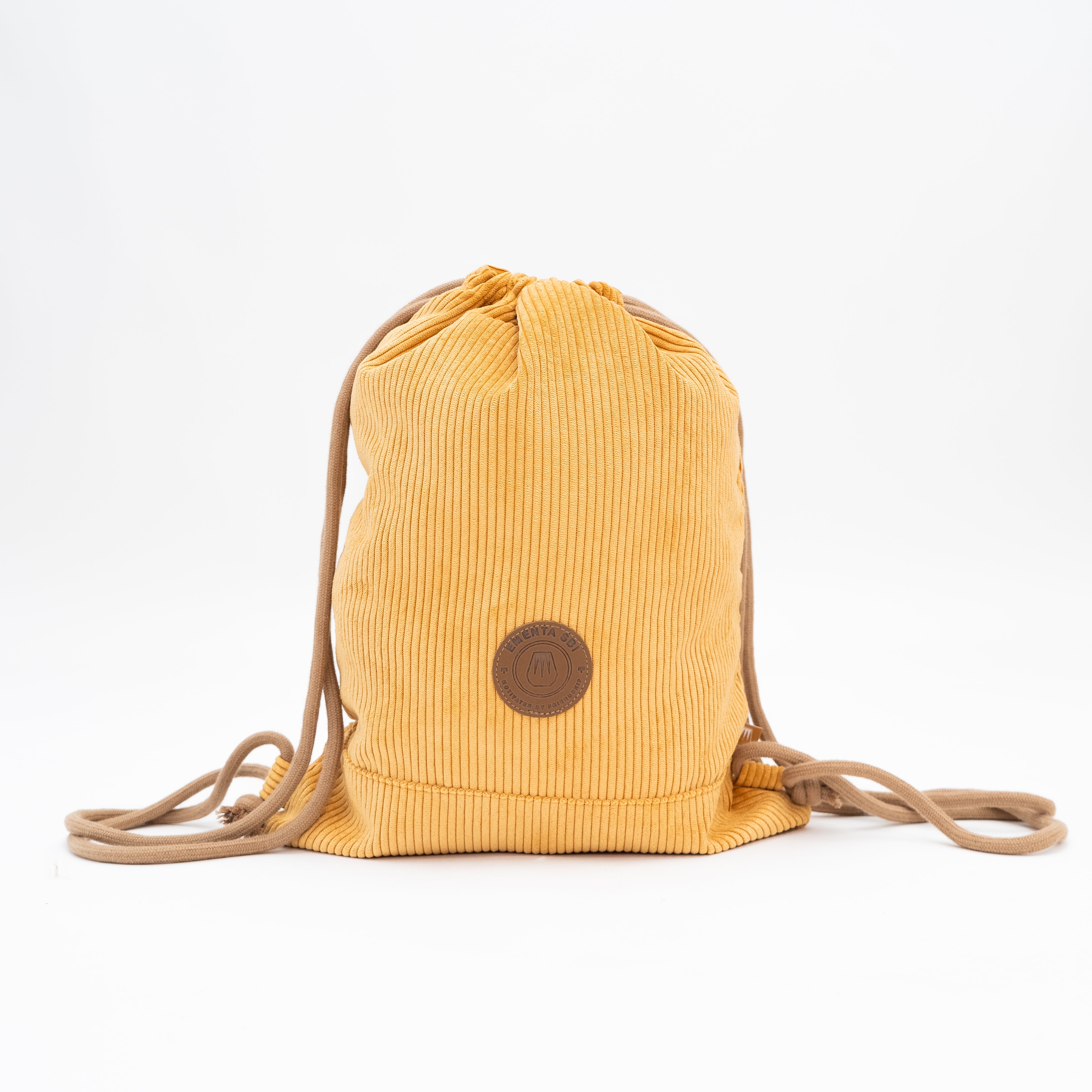 Mare Viva Patch Corduroy Backpack Yellow