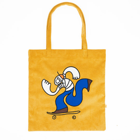PUSH CORDUROY TOTE BAG Yellow