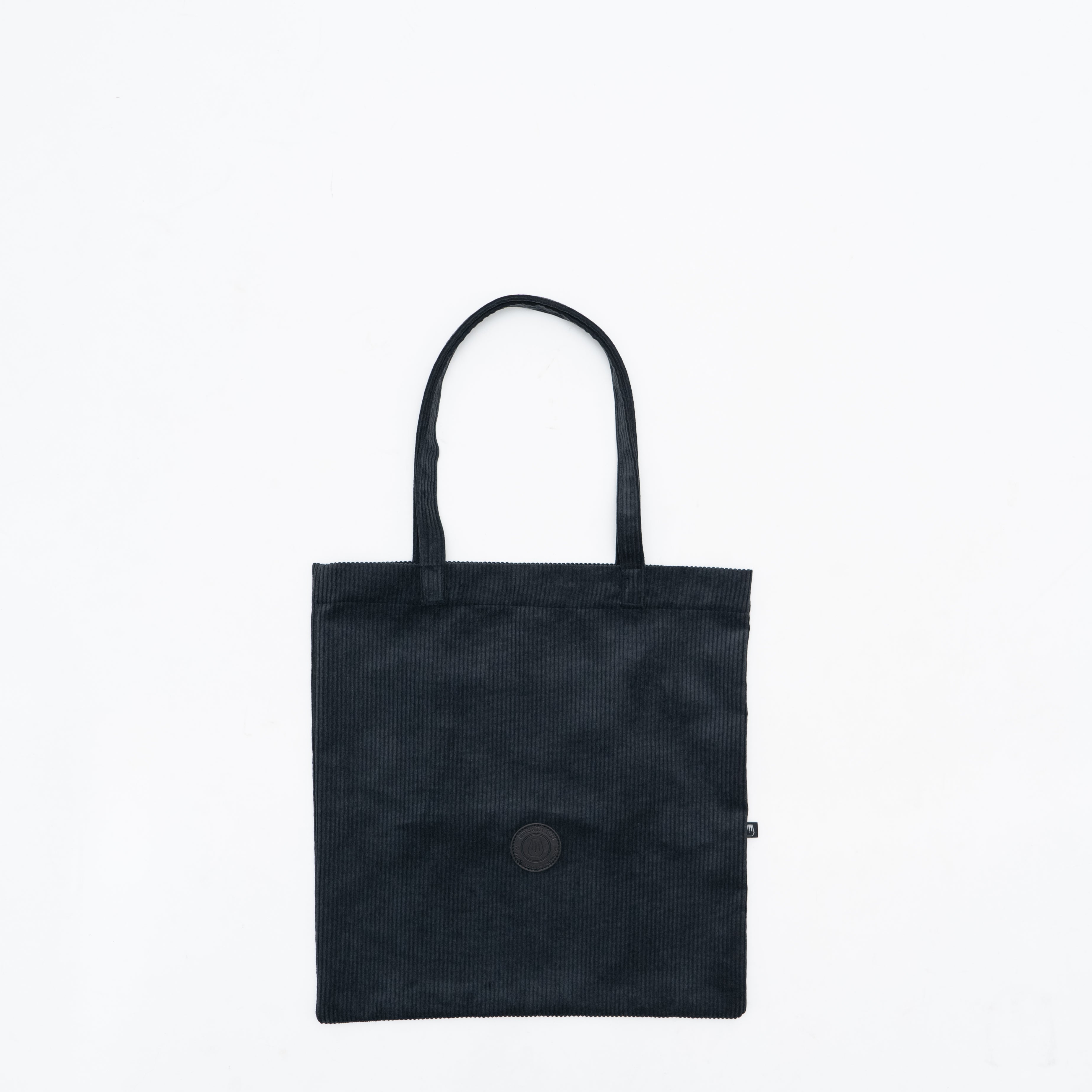 Patch Corduroy Tote Bag Black