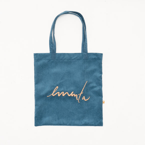 SIGNATURE CORDUROY TOTE BAG Navy