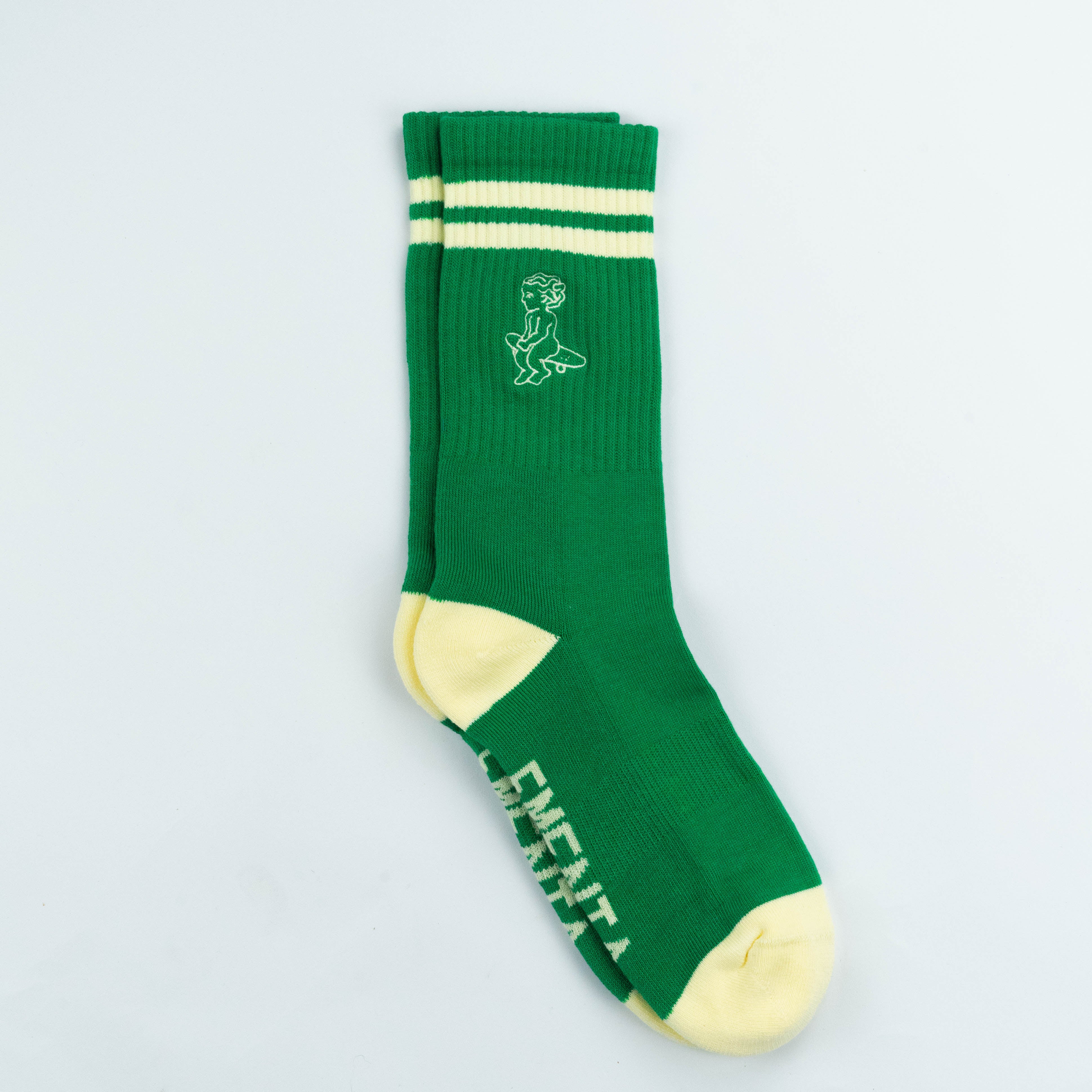 Baby Socks Green/Off White