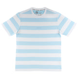 RUGBY STRIPE T-SHIRT Sky Blue/White