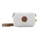 FLUFFY PATCH CORDUROY BAG Off White