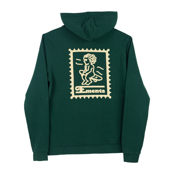 BABY STAMP EMBOSSED HOODIE Green/Off White