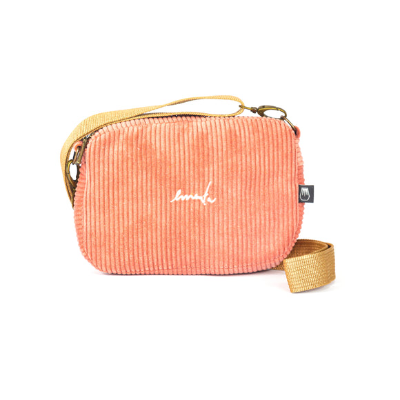 FLUFFY SIGNATURE CORDUROY BAG Salmon