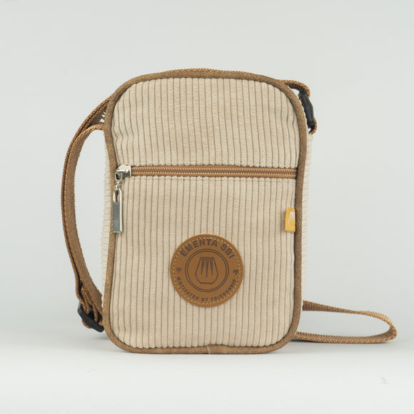SQUARE PATCH CORDUROY BAG Off White